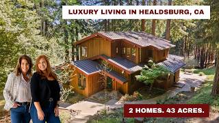 Luxury Healdsburg Estate on 43 Acres | Redwood Home   Guest Cabin | Sonoma County Wine Country