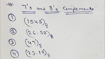 7’s and 8’s Complement in hindi || Number System in hindi 2023