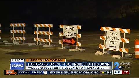Bridge construction to close part of Harford Road