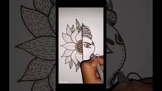 Half ganesha | Half Mandala...🙏🏻 #ganpatibappamorya #half ganesha