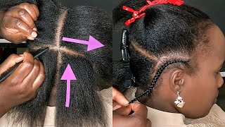 HOW TO CORNROW with EXTENSIONS + PERFECT SECTION