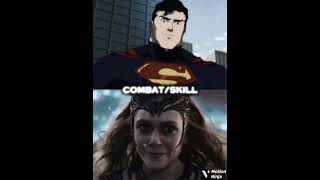 Superman (DCAMU) VS Scarlet Witch (MCU) #Superman #Scarletwitch #dcamu #mcu #dccomics #marvelcomics