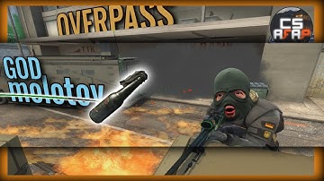 OVERPASS: Default/Dice molotov + bank smoke (no gap) | CS afap