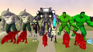 Người Khổng Lồ Xanh Hulk, Vua Cá Mập King Shark VS Titan Tv Man Siêu Nâng Cấp, Pc Man