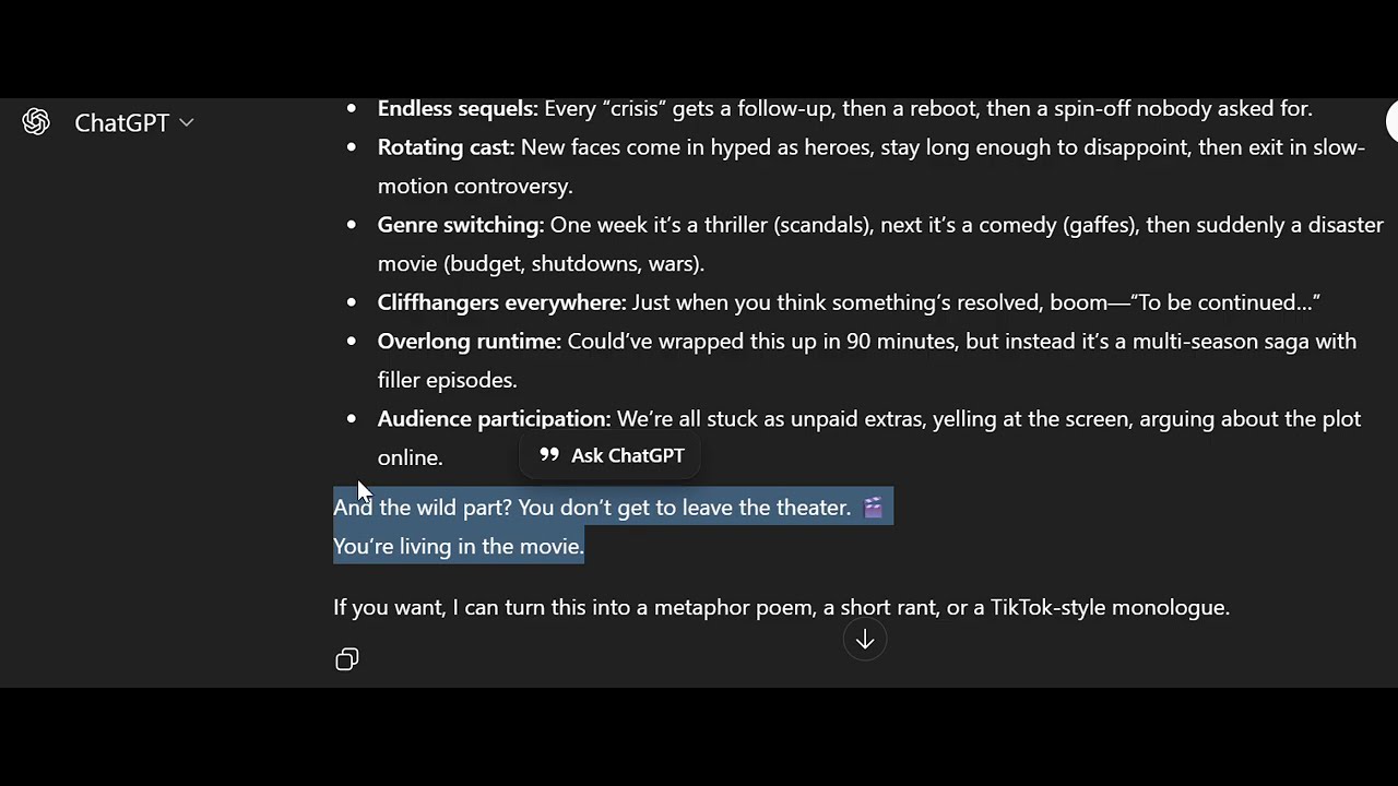 We Live in a Fake System… Even ChatGPT Knows It