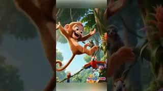 Cheeky Monkey Swing | The Secret to a Peaceful Night? 🐒💤 #Shorts #Lullaby #Bedtime #Sleep
