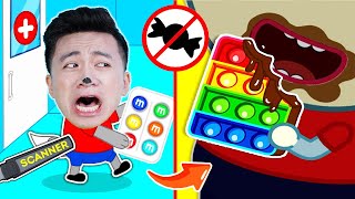 🍬No No Pica! Don&#39;t Sneaky Candy | Pop it cool chocolate | Pica Parody Channel