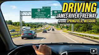 Driving on The James River Freeway around Springfield, Missouri