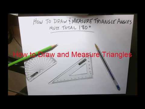 Protractor Math Lesson - How to Draw and Measure Triangles