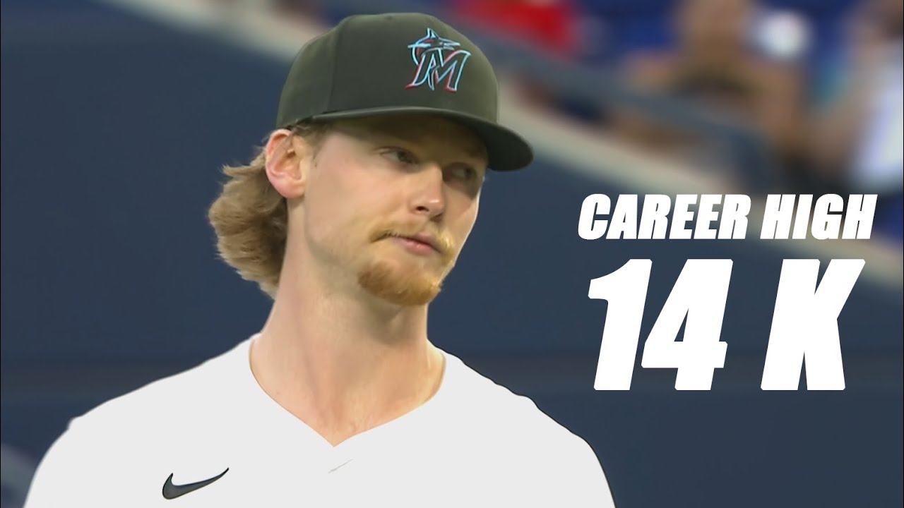Max Meyer Records Career High 14 Strikeouts vs Reds! - YouTube