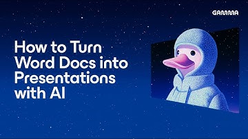 Turn a Word Document into a Presentation with AI | Gamma Tutorial