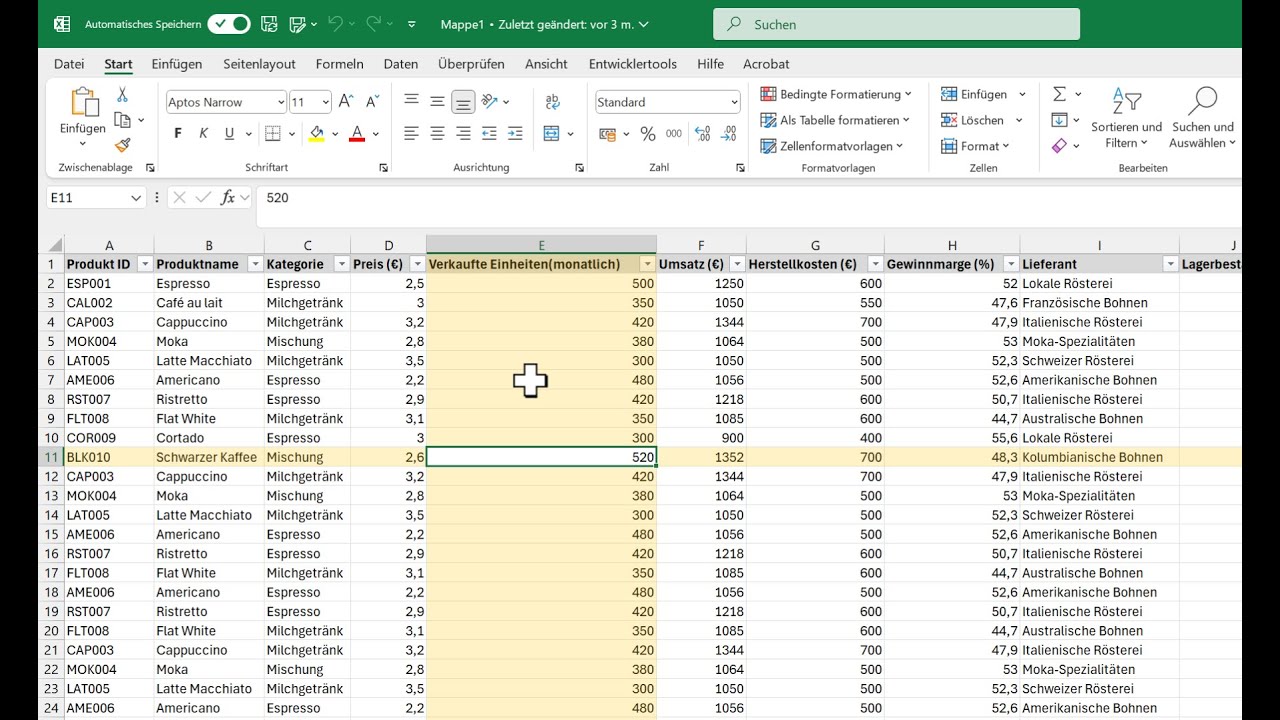 Neue Excel-Funktion: Daten hervorheben ohne VBA oder Formeln! - YouTube