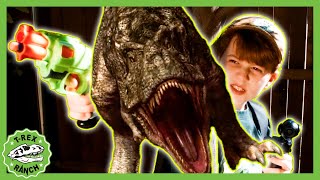baby t rex vs park ranger aaron t rex ranch dinosaur videos
