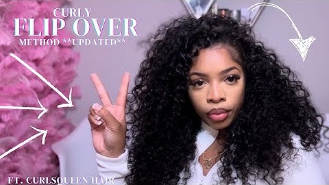 SPRING/SUMMER FLIP OVER METHOD WITH WATER CURLY BUNDLES 🤍 | QuickWeave | Ft. CurlsQueen Hair
