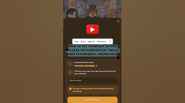 Memefi Video Code today | How to Set Yourself Up for Success: Psychological Tricks and Techniques