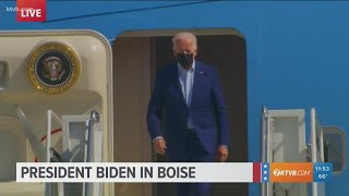 Watch: U.S. President Joe Biden exits Air Force One at BOI in Boise, Idaho