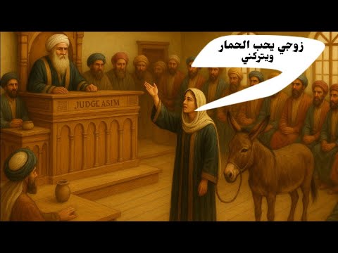 حكاية المرأة التي اشتكت للقاضي لأن زوجها ينام بجانب الحمار قصة عربية تراثية ذات عبرة 