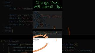 Change Text with JavaScript #coding #codinglife #programming #codelife #htmlelement #coderlife