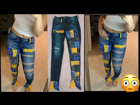 WATCH ME MAKE PANTS USING BANDANAS!🤔 (quarantine life) - YouTube