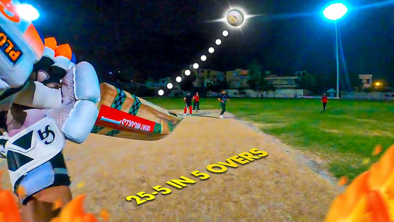 FIGHTING BACK AFTER HUGE BATTING COLLAPSE OF 25-5 in 5 OVERS! GoPro Batting POV