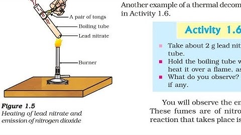 Science | Activity 1.6 | Decomposition of Lead Nitrate Pb(NO3)2