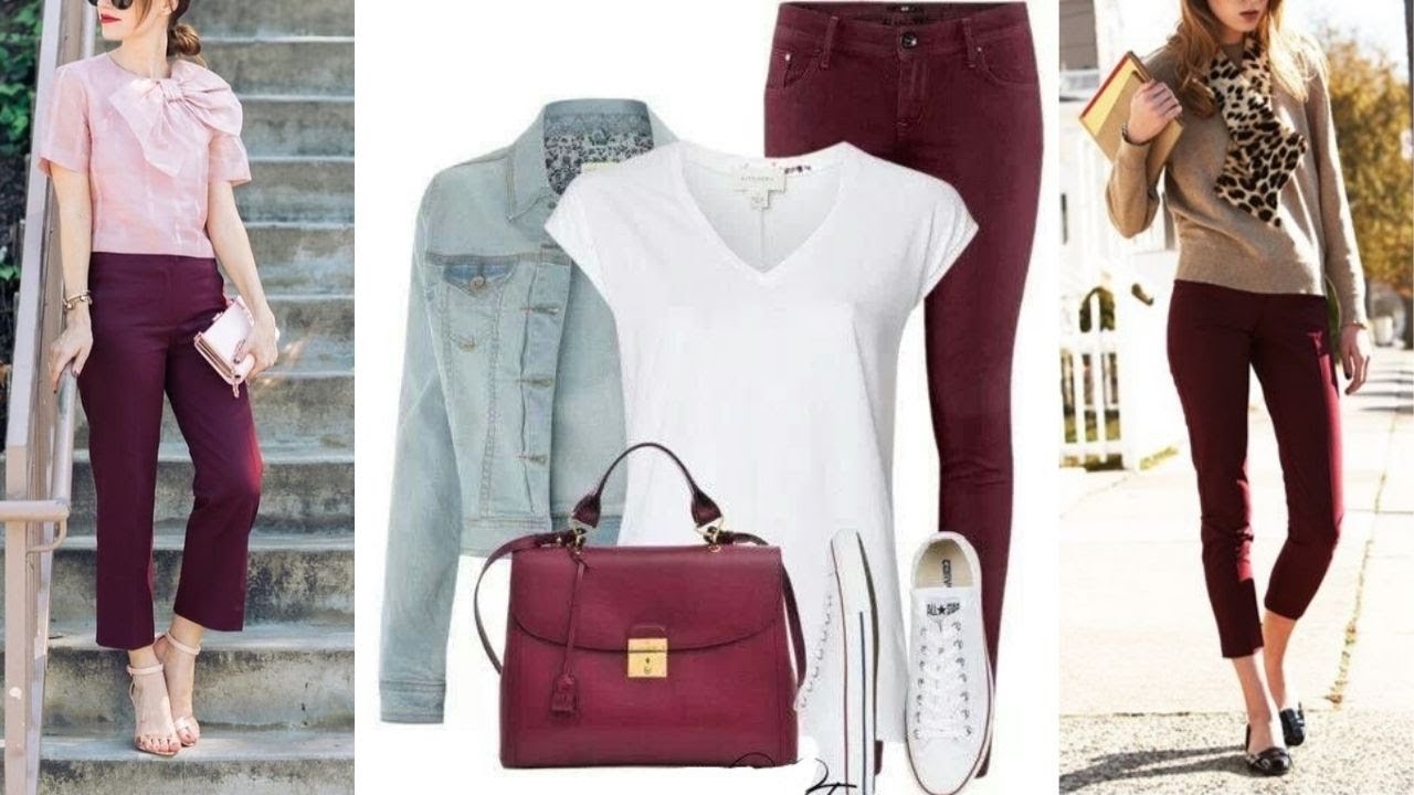 IDEAS 2022 PARA USAR PANTALON TINTO🎉IDEAS 2022 TO WEAR RED PANTS💞COMO  USAR PANTALON TINTO EN 2022 - YouTube