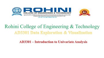 AD3301 - Introduction to Univariate Analysis