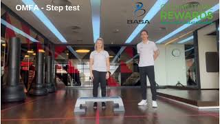 OMFA 3 min step test with Biokineticist