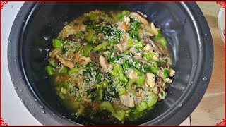 芥菜饭 香喷喷的芥菜饭 一锅到底的 简单好吃又下饭 味道十足 百吃不厌 太香了🤤Green Mustard Rice#简易食谱 #芥菜饭#芥菜