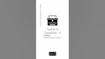 Typing on Typewriter Sound ⌨️ / Typewriter Sound Effect / Typing SFX #sounddesign