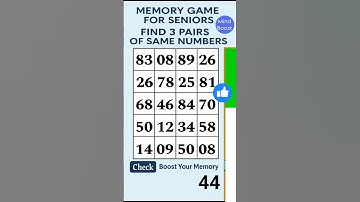 Memory Boost for Seniors: Sharpen Your Mind & Match the Numbers #braintraining
