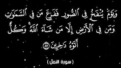 تلاوة لآيات من سورة النمل_ للأخ أبي العباس العشارة ثبته الله وبه نفع".