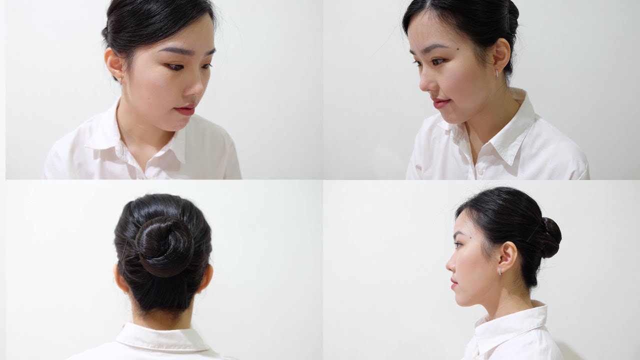 Formal Hair Bun Tutorial School Work Interview Henny Agustin