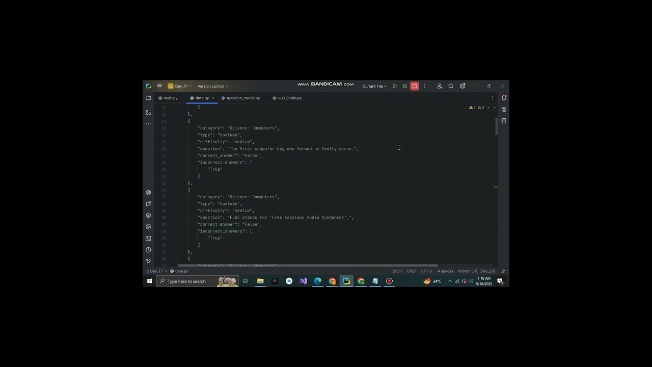 True/False Quiz Game in Python | Simple Terminal Project + GitHub Code