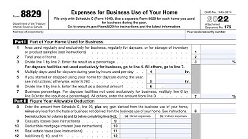 IRS Form 8829 walkthrough ARCHIVED COPY - READ COMMENTS ONLY