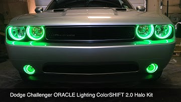 2012 Dodge Challenger ORACLE ColorSHIFT Halo Kit installed by Advanced Automotive Concepts