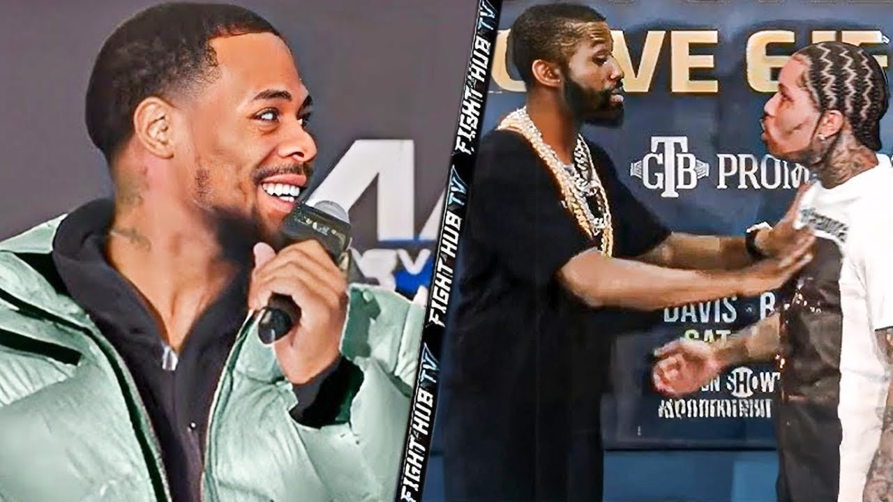 TOTAL CHAOS! Floyd Mayweather STORMS Davis vs Roach Conference & CLASHES With Gervonta!