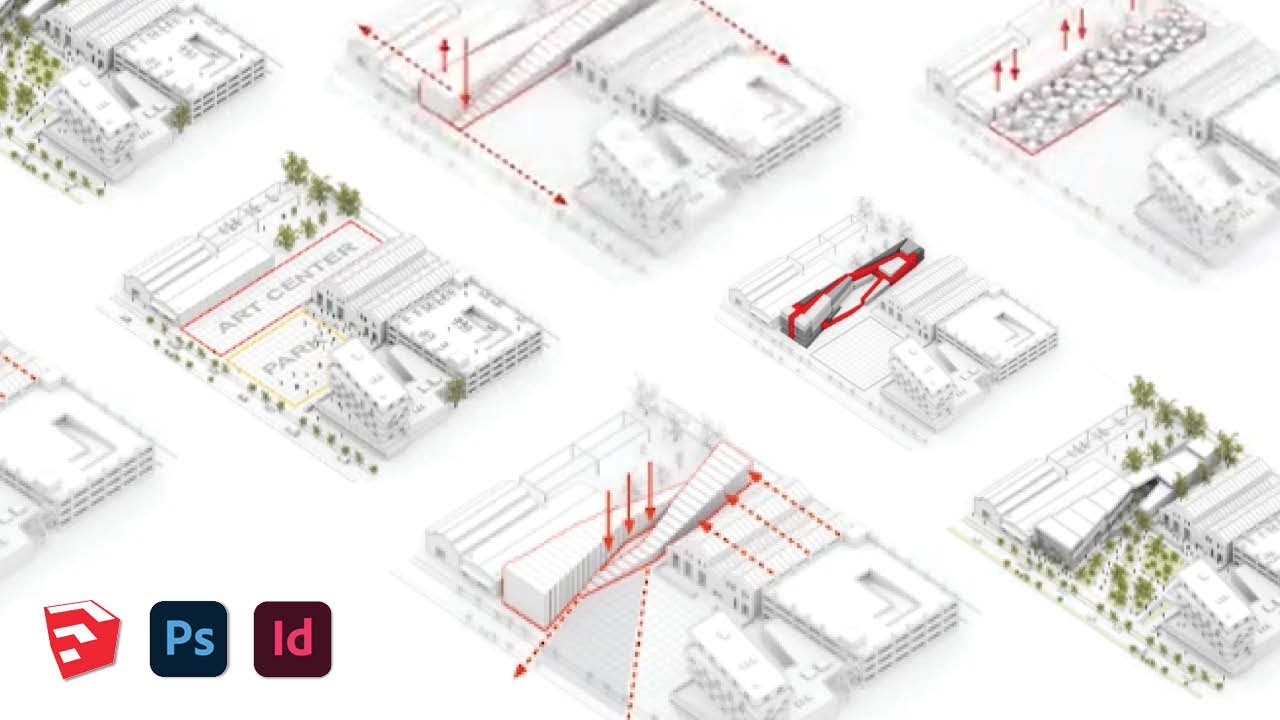 HOW TO: Concept Diagrams with SketchUp, Photoshop, and Indesign - YouTube