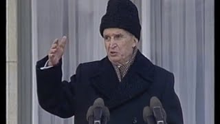 Discurs complet Ceausescu, 21 decembrie 1989: Murim mai bine in lupta cu glorie deplina decat sclavi