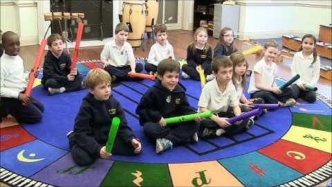 First Graders Play Boomwhackers