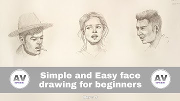 Human Face Practice ✏️ Boy and Girl face Drawing  (Day :- 9) |HB pencile| by Aditya Vyawahare Arts