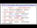 Articles A An The questions|Articles A An The in English Grammar|Articles A An The Ka use in Hindi