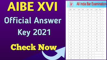 aibe 16 answer key 2021 | aibe 16 answer key kaise dekhe |