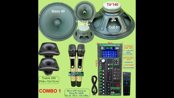 COMBO MẠCH LOA KÉO 4 TẤC ĐÔI CS8683H 180W - 350W DSP REVERB ECHO ...