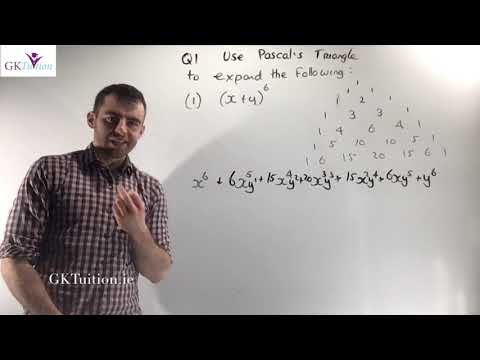 Video tutorial thumbnail — Algebra 20 – Pascal’s triangle (LCHL Maths)
