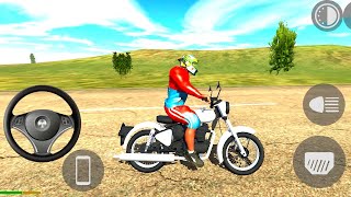 White Royal Enfield Bullet Village Ride | Indian Bike Driving 3D&Indian Car Simulator Realistic Game screenshot 3