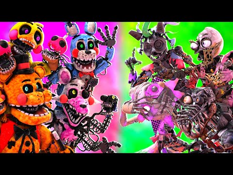 FNAF MOVIE Animatronics vs FNAF SB RUIN Animatronics Part 2 #fnaffight