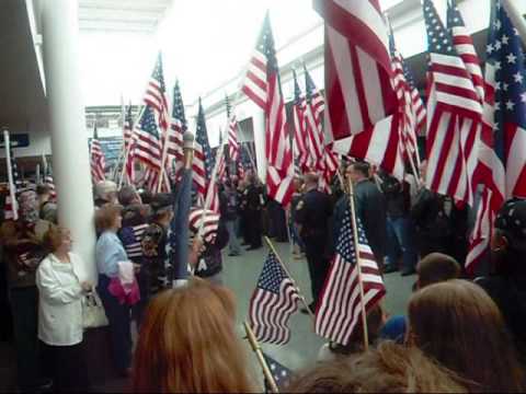 USA WELCOMES HOME CORPORAL CHRIS LEVI AMERICAN HER...