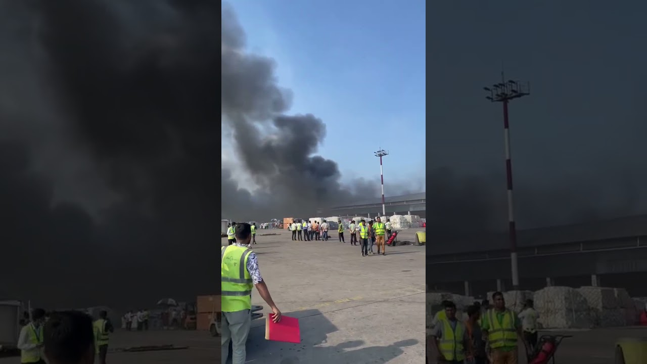 Fire on Hazrat Shahjalal international Airport  