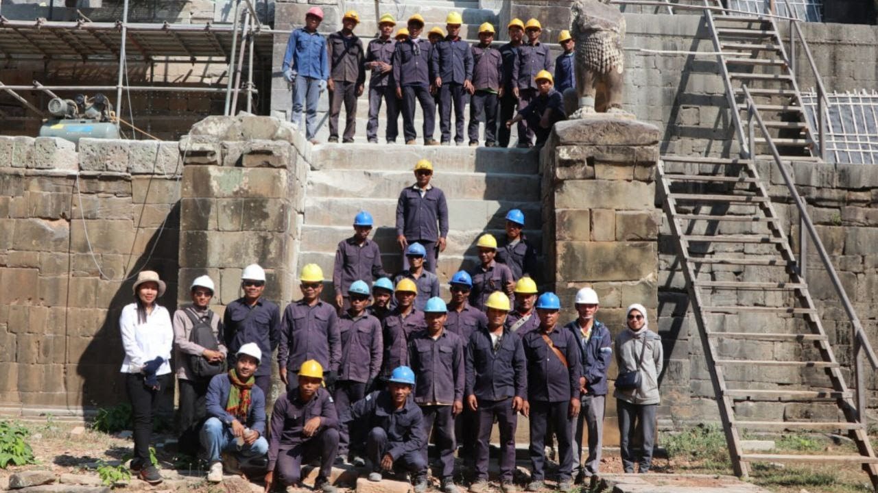 វឌ្ឍនភាពនៃការជួសជុលប្រាសាទភ្នំបាខែង